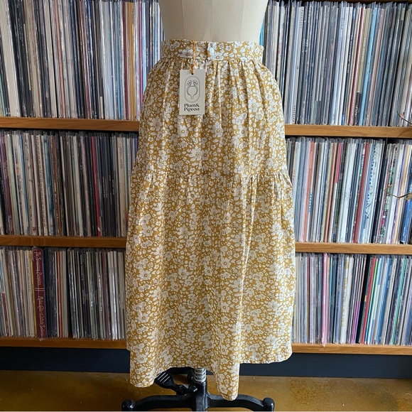 NWT PLUM & PIGEON Liberty Fabric Floral Midi Skirt - SIZE 8UK/4US - Picture 3 of 4